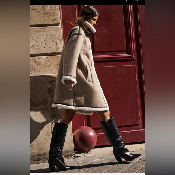 Zara oversized buttoned double faced coat - Picture 3 of 8